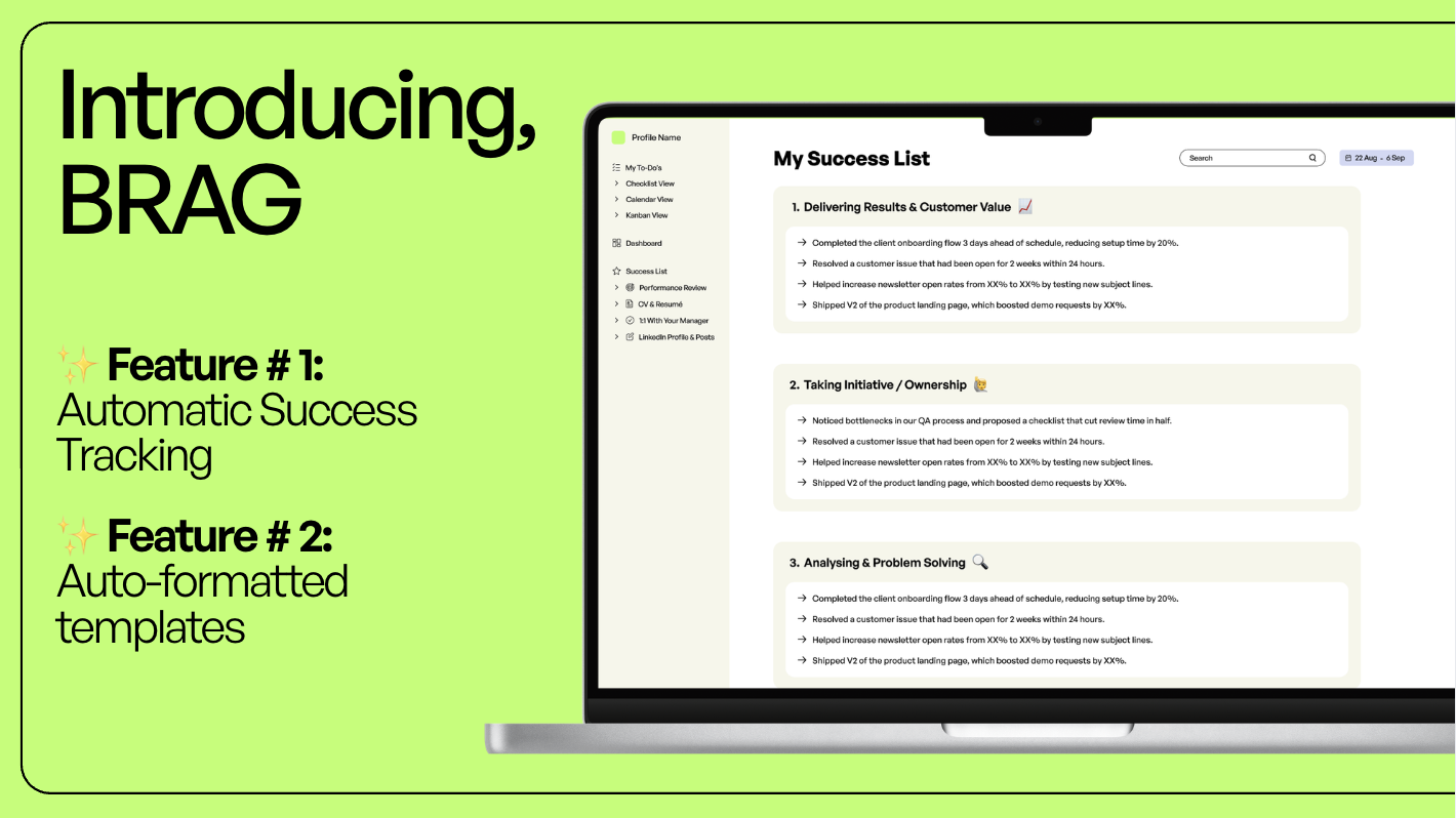 BRAG - Screenshot 2 showing product features and functionality