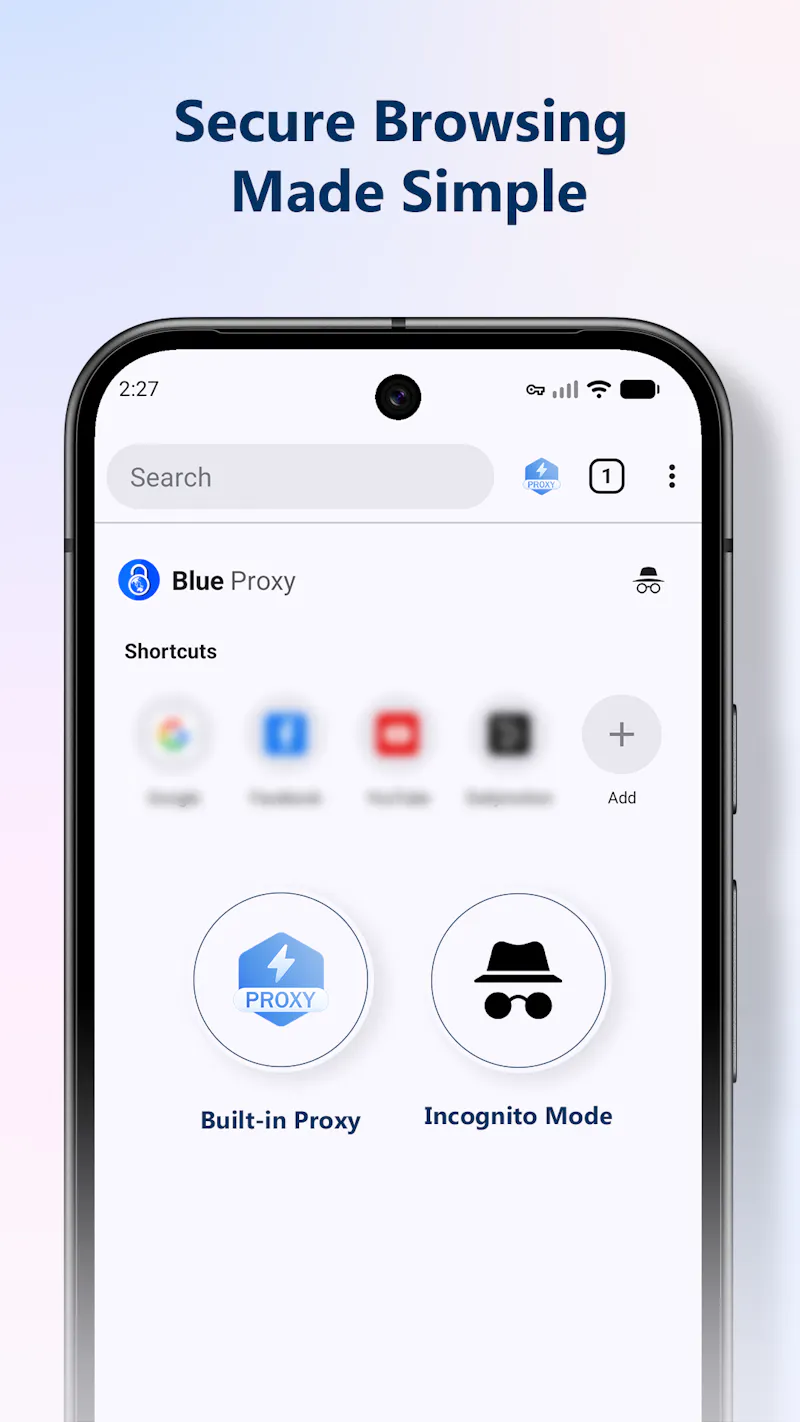 Blue Proxy Browser & WebProxy screenshot 2