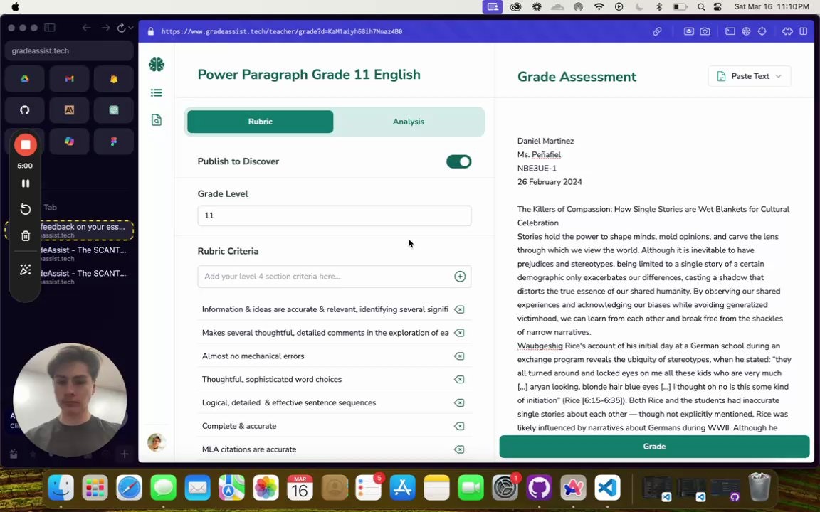 startuptile GradeAssist-The Scantron for essays