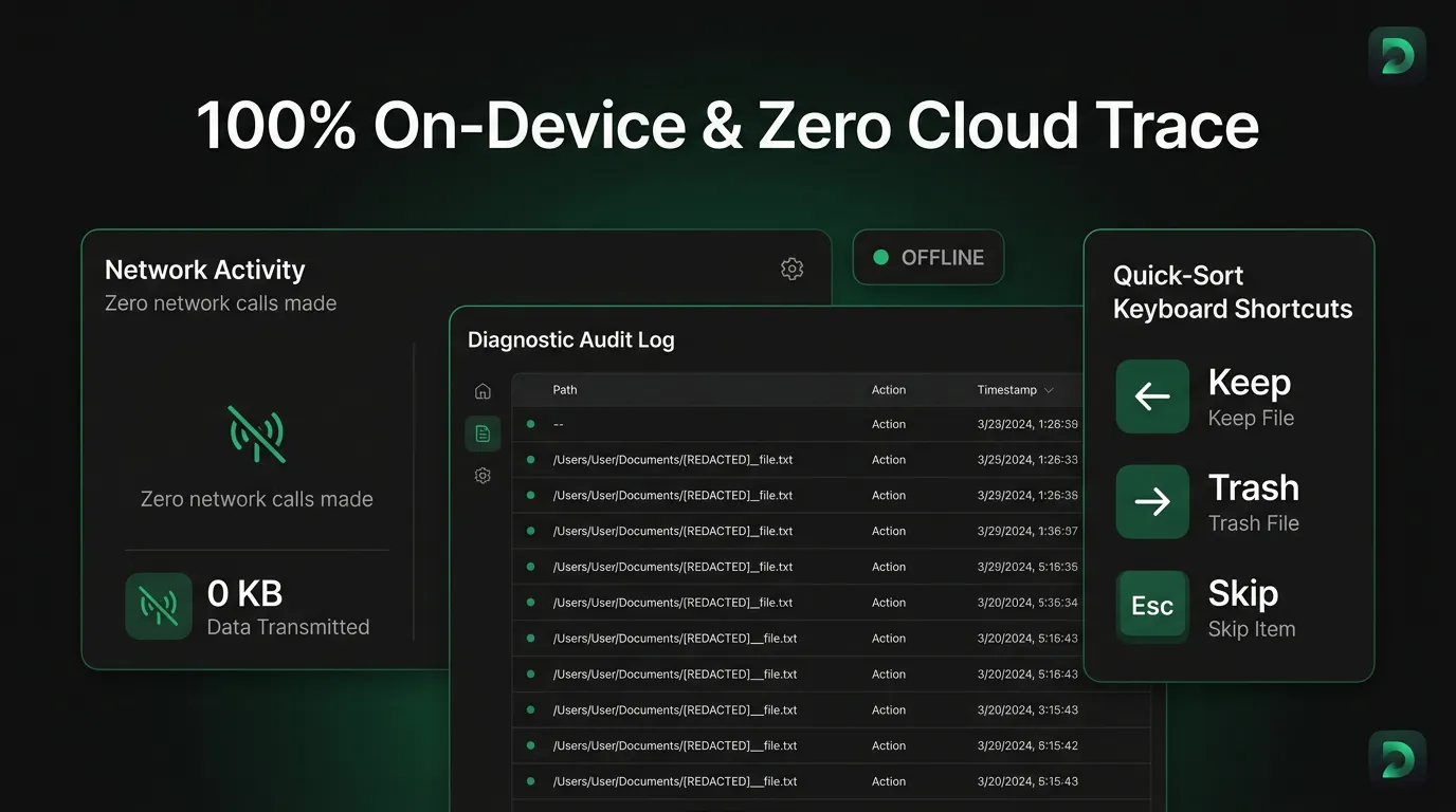 Delune — Local Privacy Cleanup screenshot