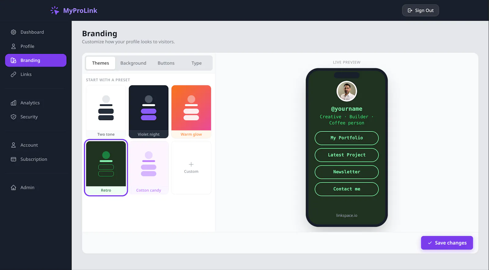 MyProLink screenshot 2