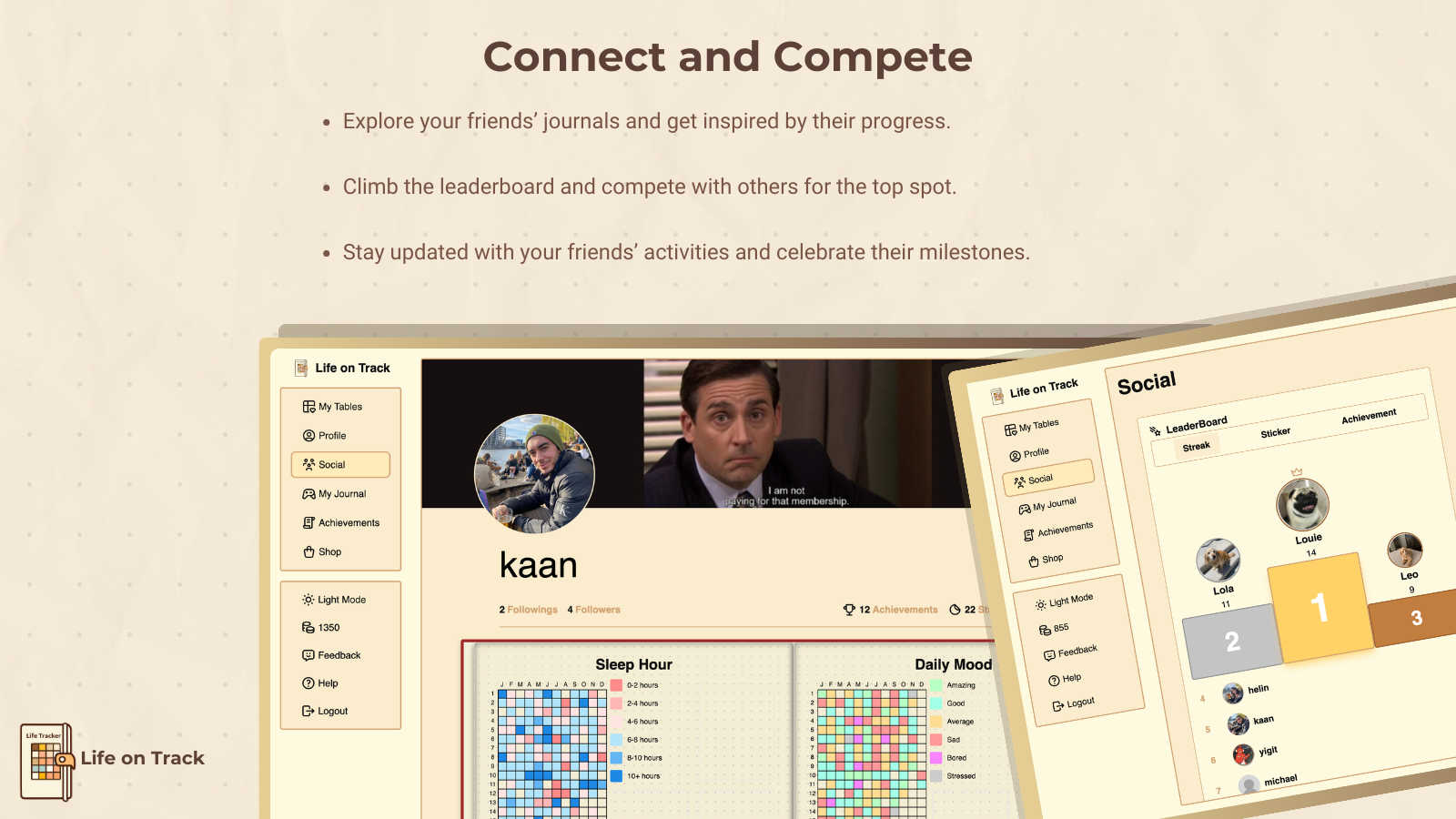 Life on Track - Track your habits, decorate your journal, share with friends media 4