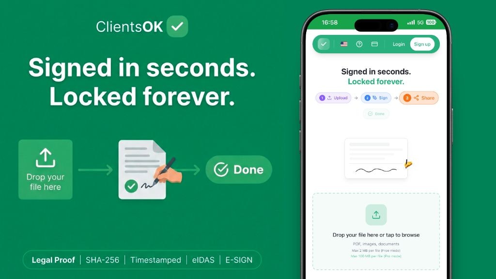ClientsOK - Main product screenshot demonstrating key features and user interface