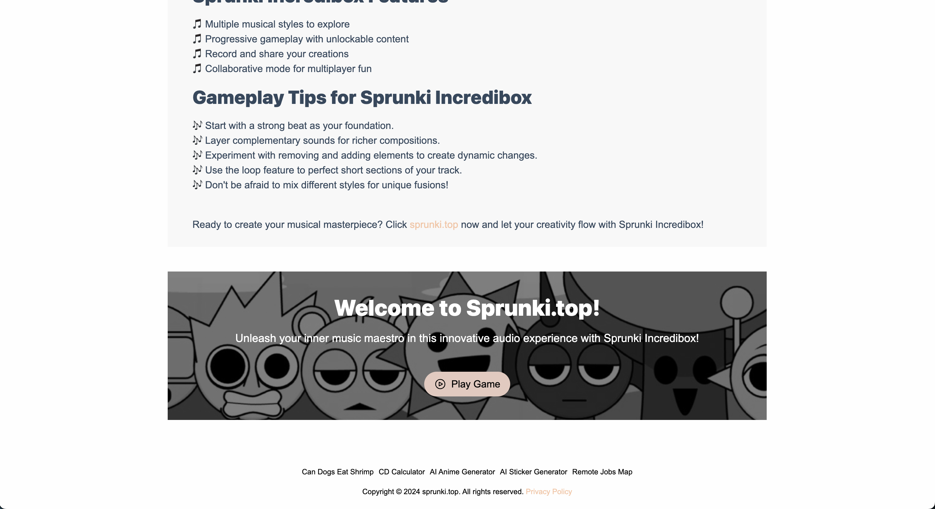 Sprunki.top - Sprunki.top पर Sprunki Incrunibox संगीत खेल खेलें मीडिया 2