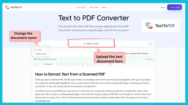 TextToPDF gallery image