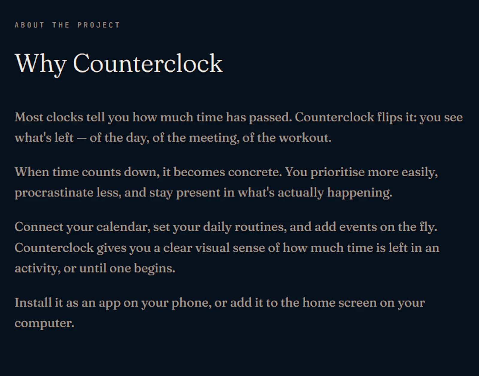 CounterClock screenshot 2