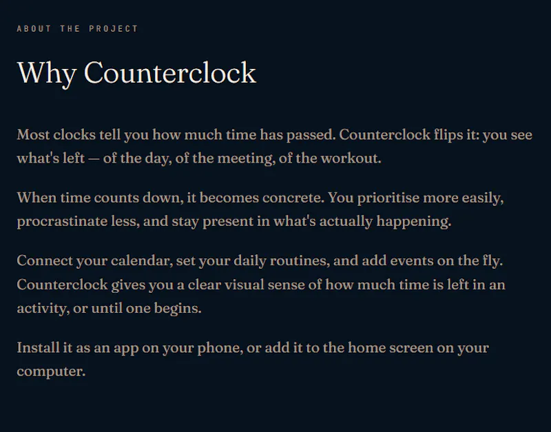 CounterClock screenshot 2