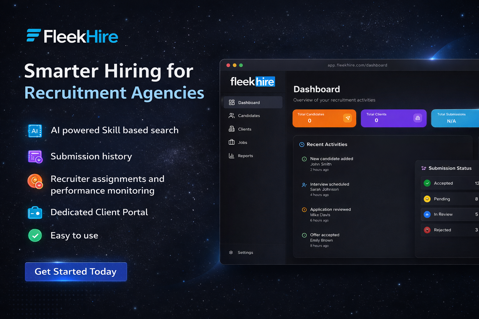 FleekHire – AI powered ATS for Agencies - Screenshot 5 showing product features and functionality