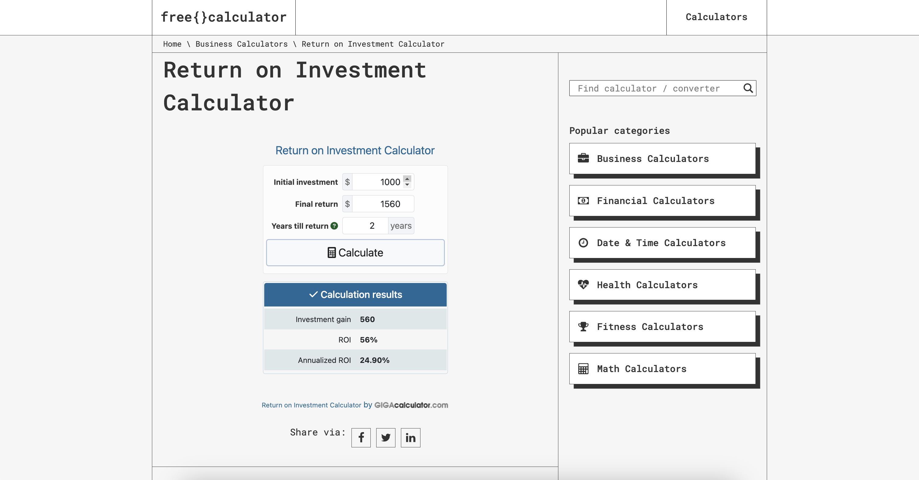 FreeCalculator.net - Бесплатные онлайн -калькуляторы, простые и простые в использовании медиа 2