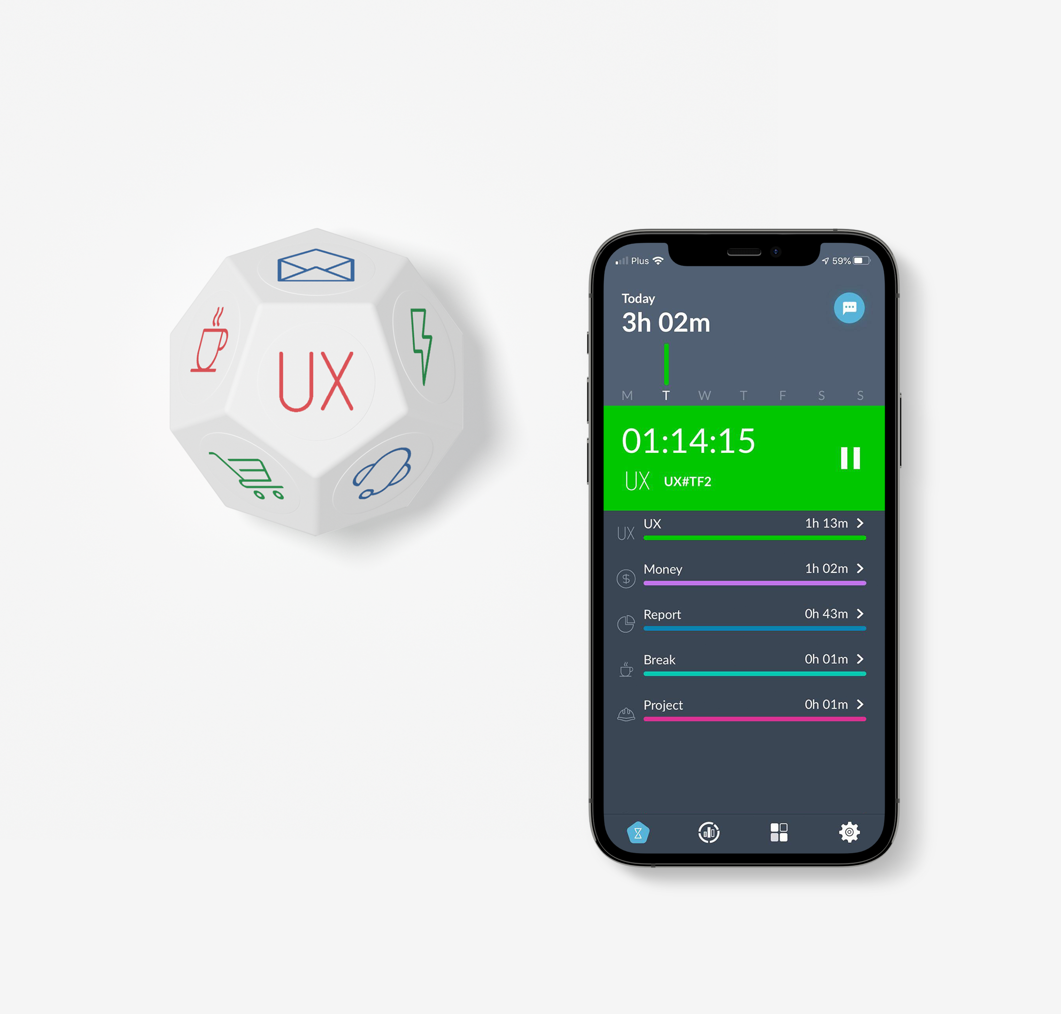 TimeFlip2 Second generation interactive time tracker Product Hunt