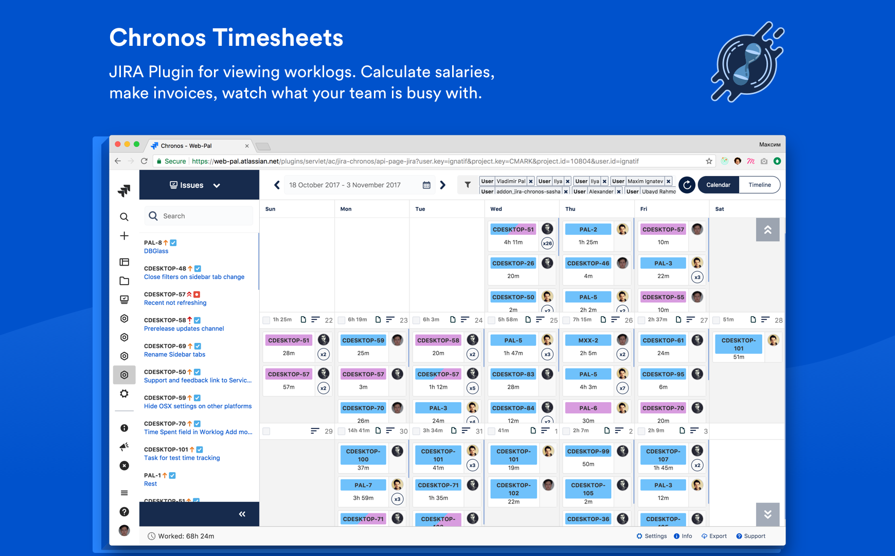 Chronos: JIRA Timetracking System gallery image