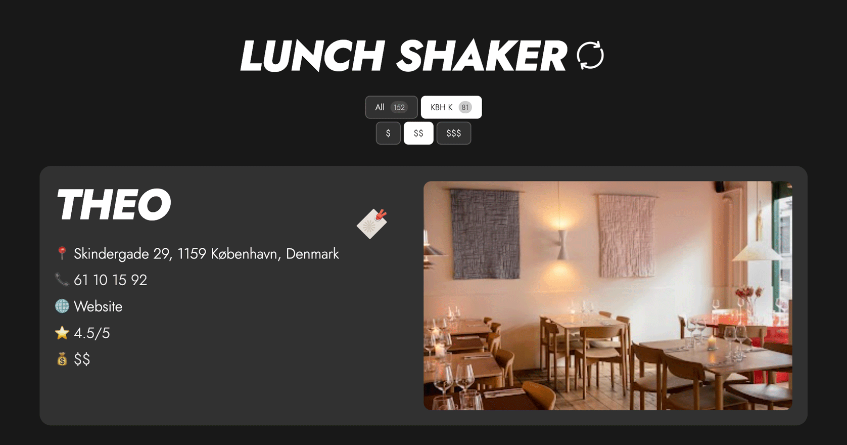 Media Makan tengah hari Shaker Copenhagen - Cari makan tengah hari di copenhagen dengan cara yang menyeronokkan 1