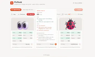 PicPeek β image comparison tool gallery image