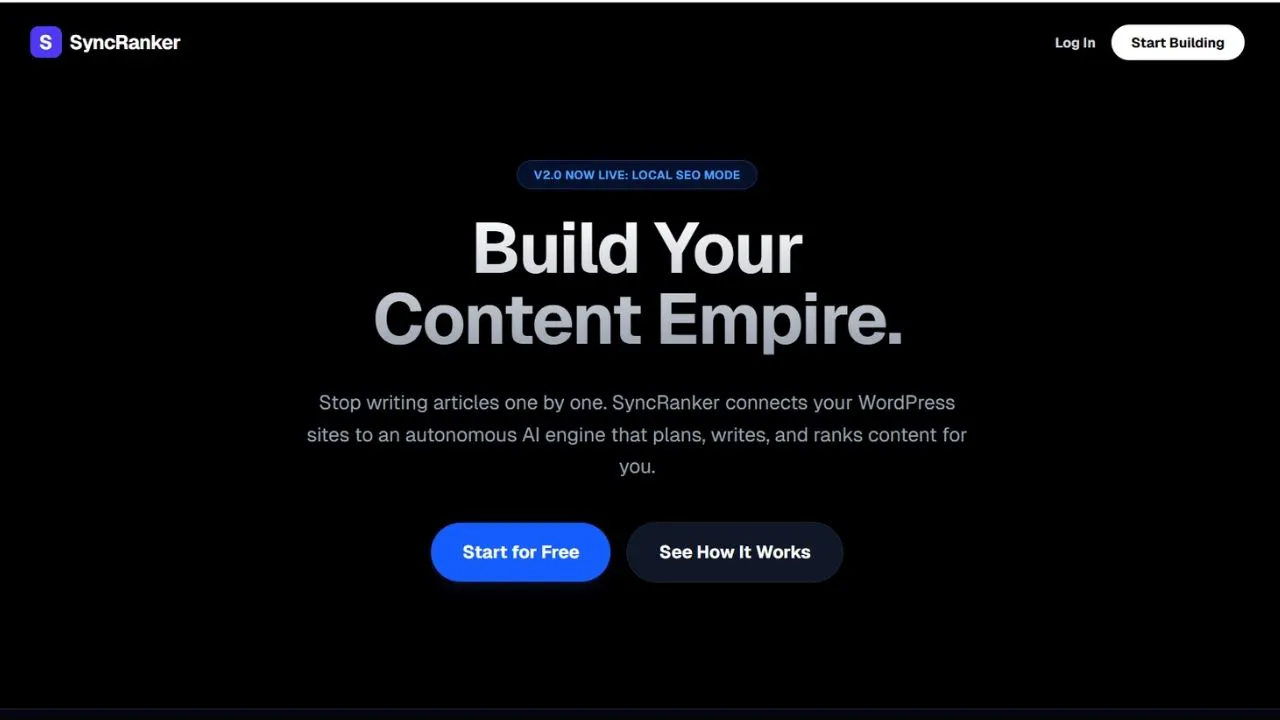 Automatic internal linking | SyncRanker product banner