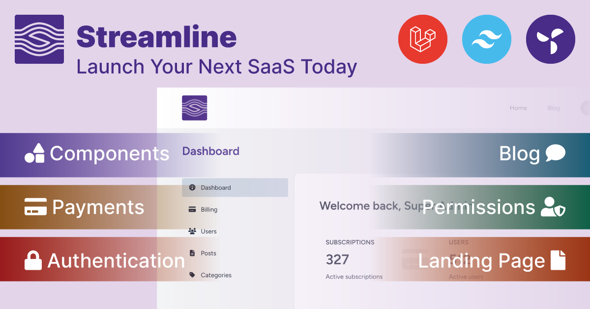 Утилизация Laravel - Запустите свой следующий SaaS сегодня медиа 1