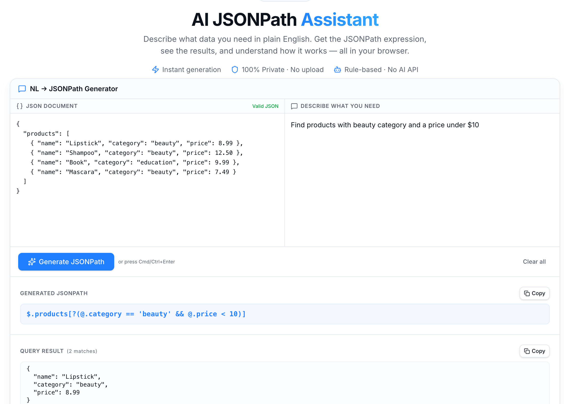 JSONPath Assistant gallery image