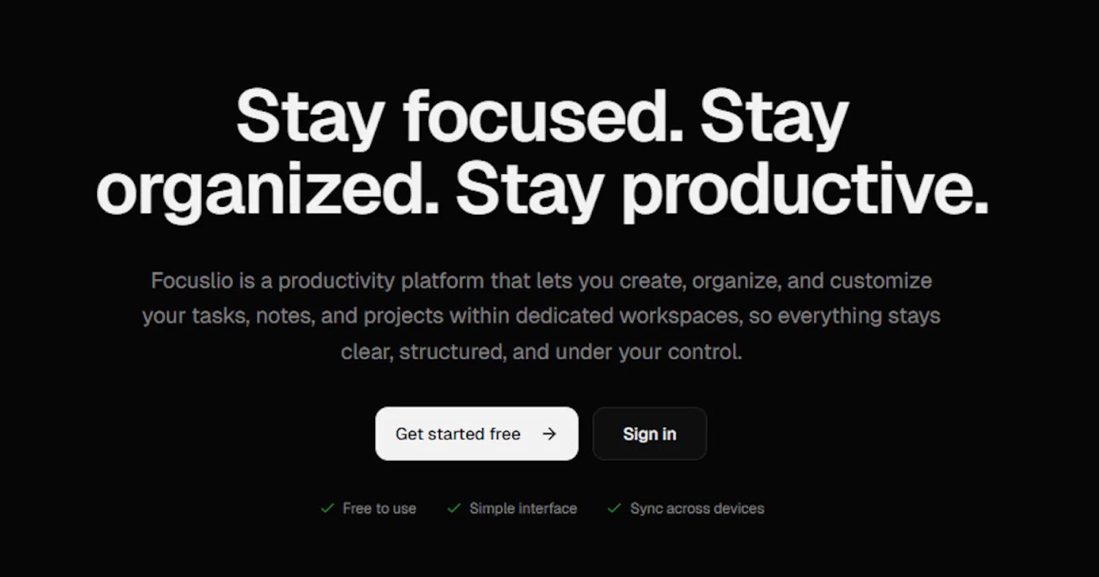 Focuslio screenshot 1