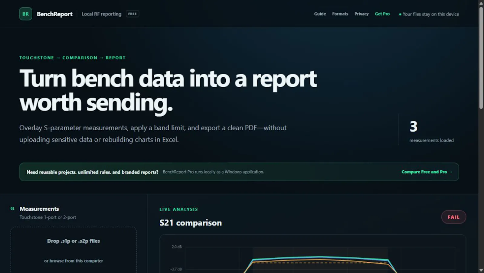 BenchReport screenshot 2