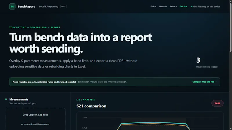 BenchReport screenshot 2