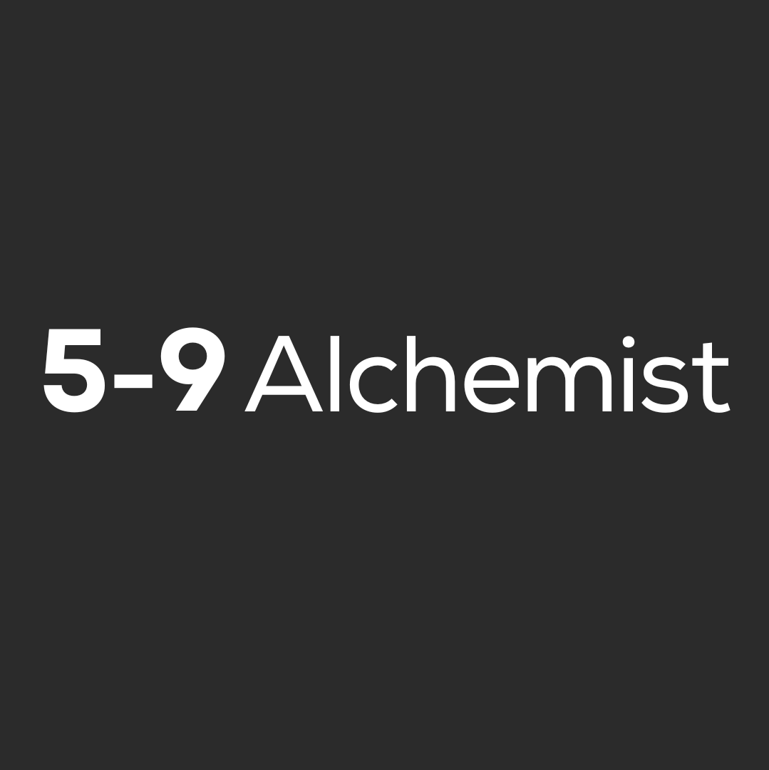The 5-9 Alchemist - Product Hunt launch logo and brand identity