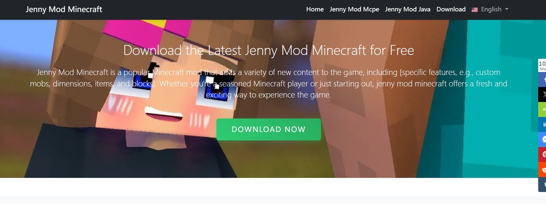 Media Jenny Mod untuk Minecraft 1