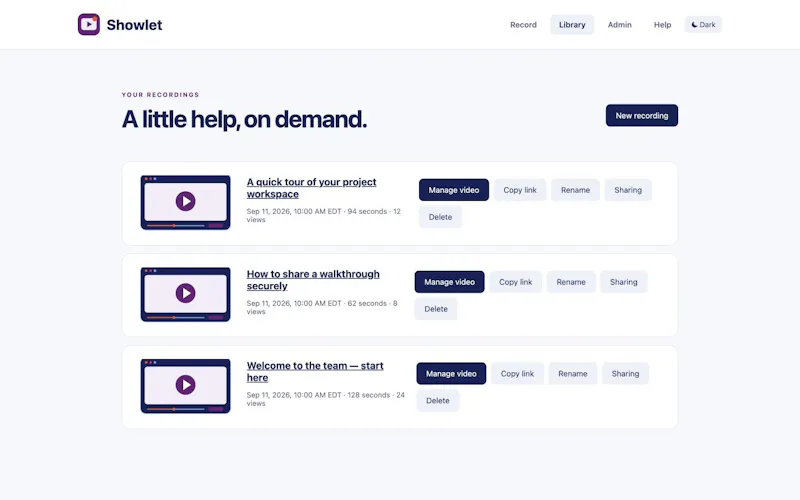 Showlet — Show a little. Explain a lot. screenshot 2