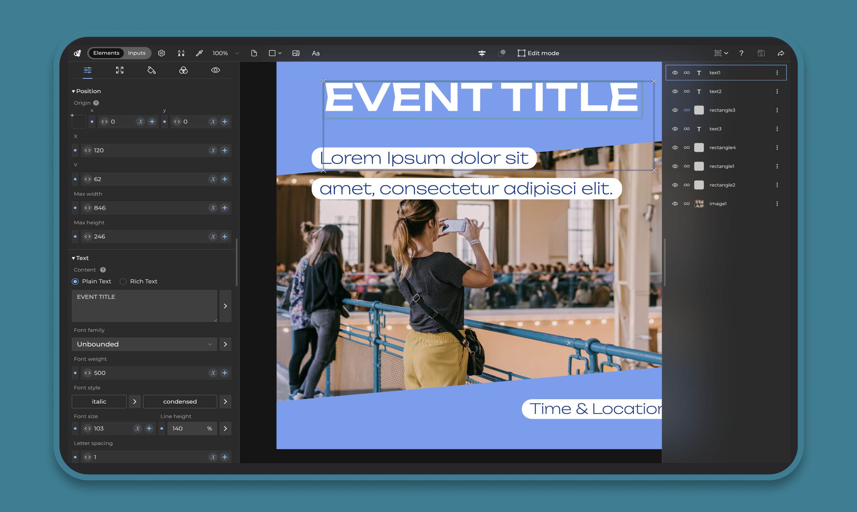 BLUEPIC Studio - Responsive graphic templates that can adapt their appearance media 2