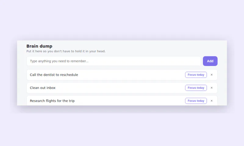 Focus Flow, Brain Dump & Task Simplifier screenshot 2