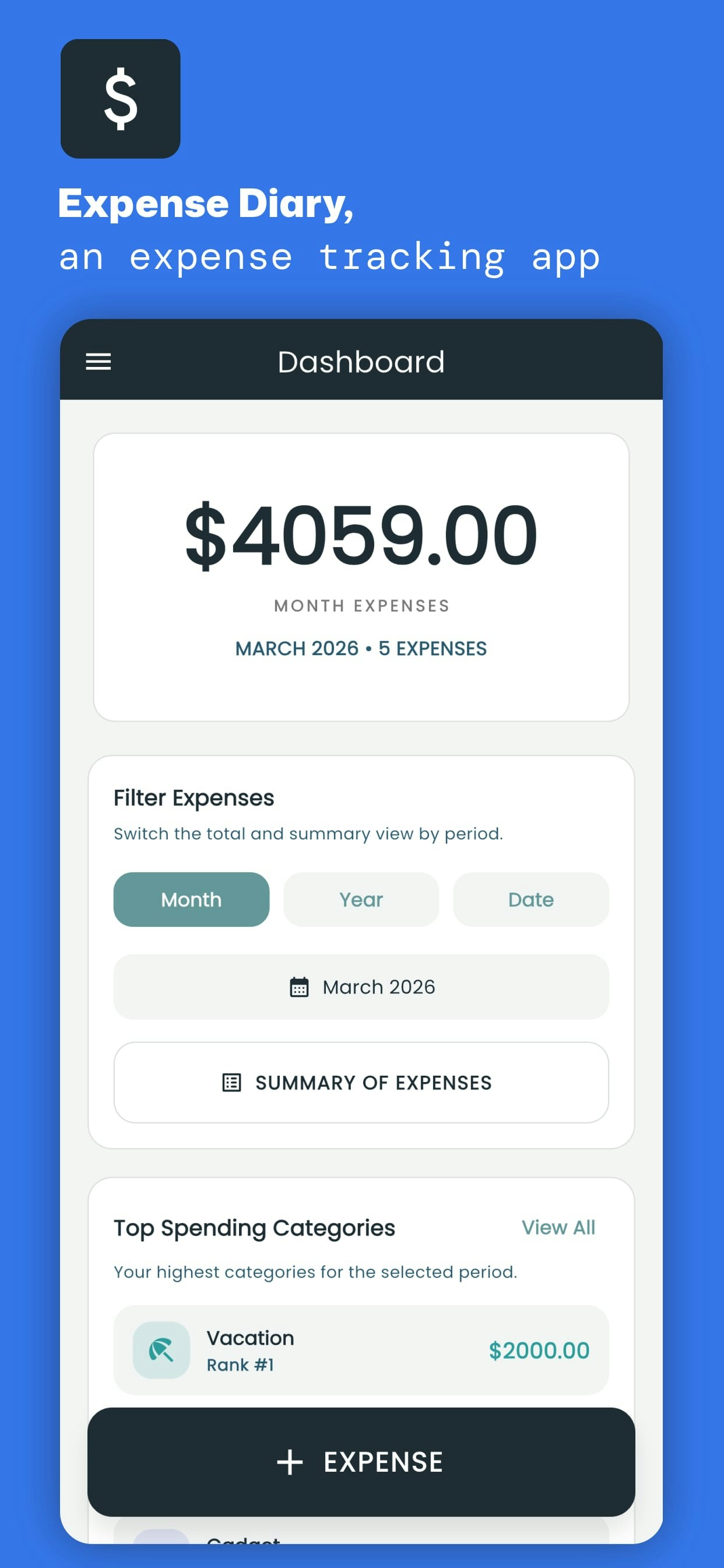 Expense Diary: Expense Tracker gallery image