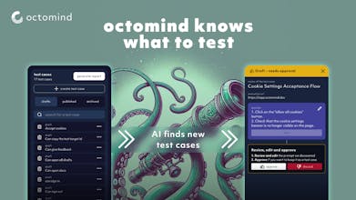 Captura de tela do agente de IA criando casos de teste precisos para testes de aplicativos da web