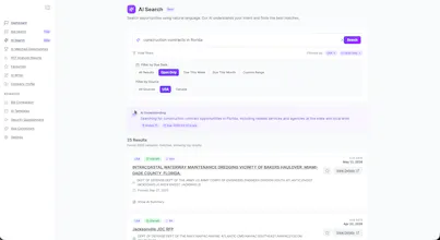 Narwin.AI Gov Bid & Tender Matching Tool gallery image