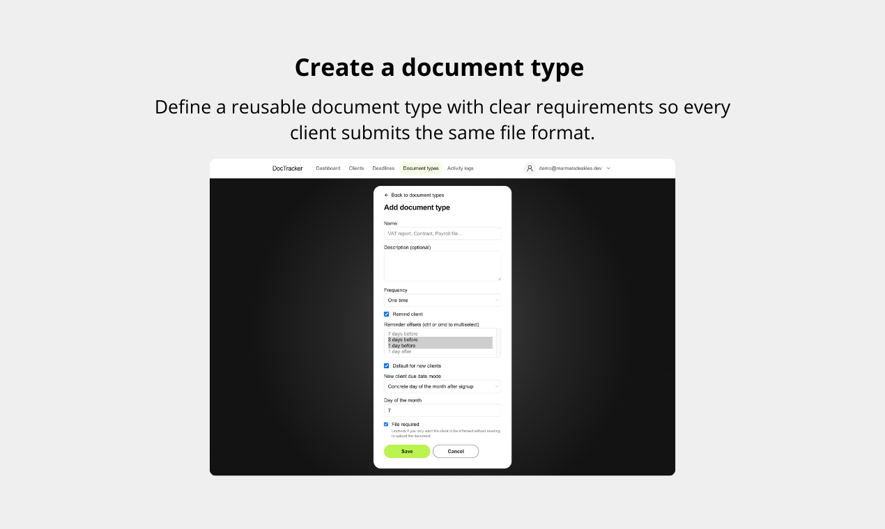 DocTracker - Screenshot 3 showing product features and functionality
