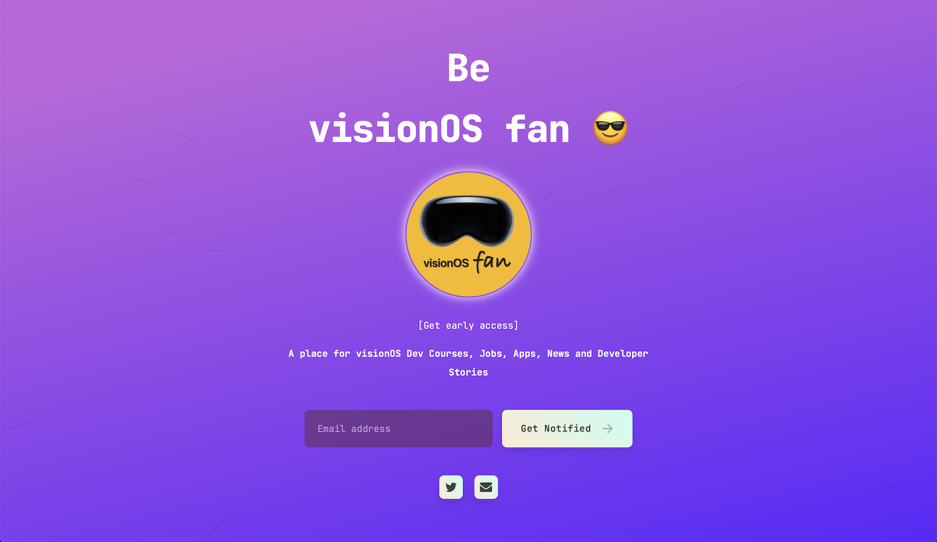 Visionos 팬 - Visionos 팬이되기 [조기 액세스를 위해 지금 가입] 미디어 1