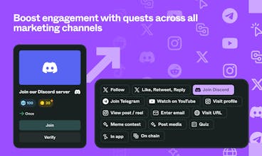 Interface de Recompensas do Community Hub com vários ícones de plataformas de mídia social.