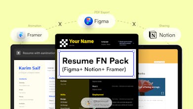 Resume FN Pack (Notion + Figma + Framer) gallery image