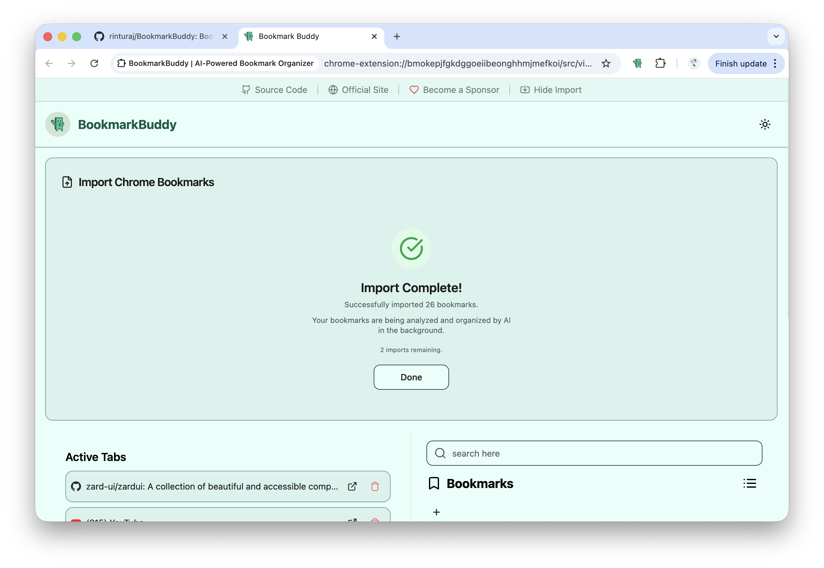 BookmarkBuddy - Screenshot 2 showing product features and functionality