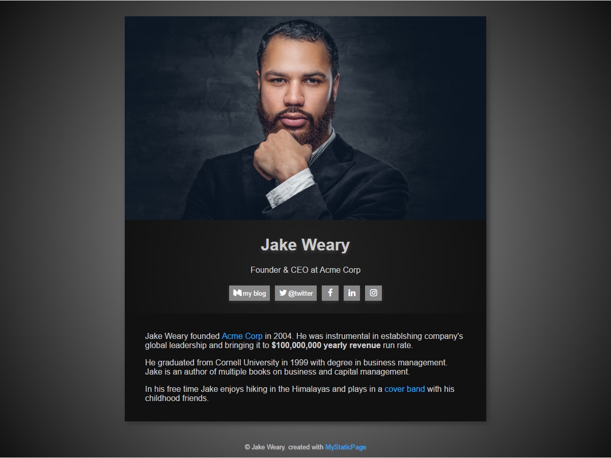 My Static Page gallery image