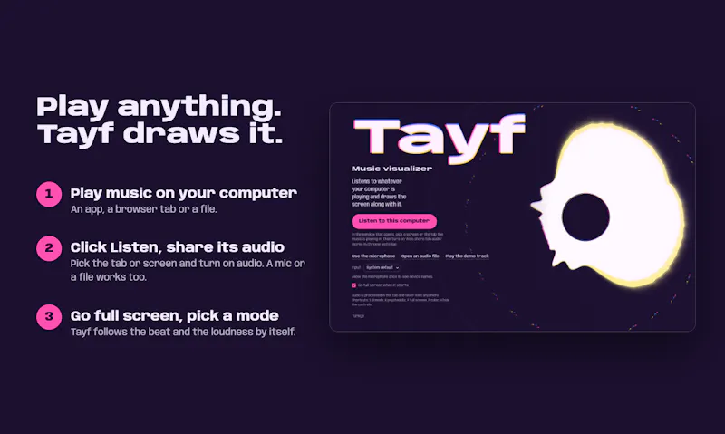 Tayf — Music Visualizer screenshot 1