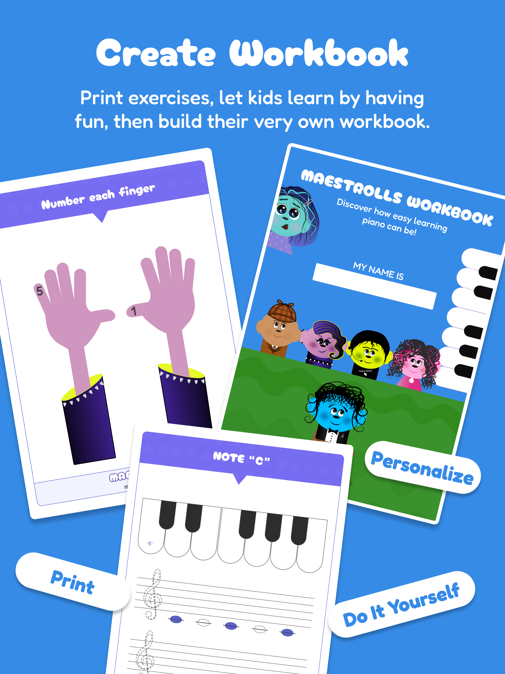 Média Maestrolls-Music Learning s'est moqué - L'apprentissage musical s'est amusé à la maison ou en classe avec Maestrolls! 3