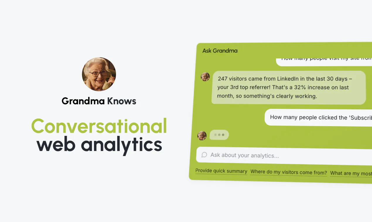 Banner del producto Grandma Knows - Conversational Analytics
