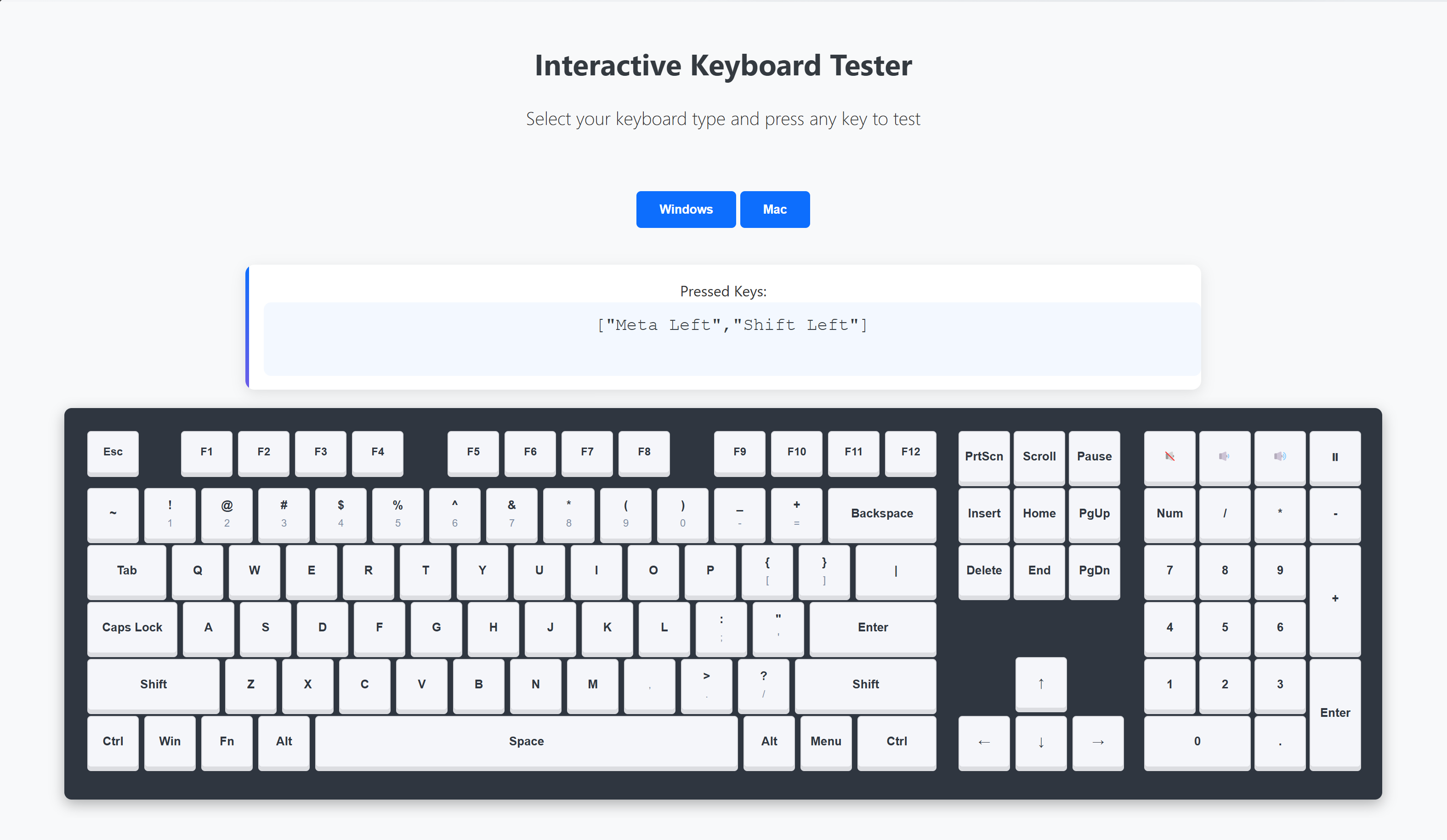 Testeur de clavier Pro media 3