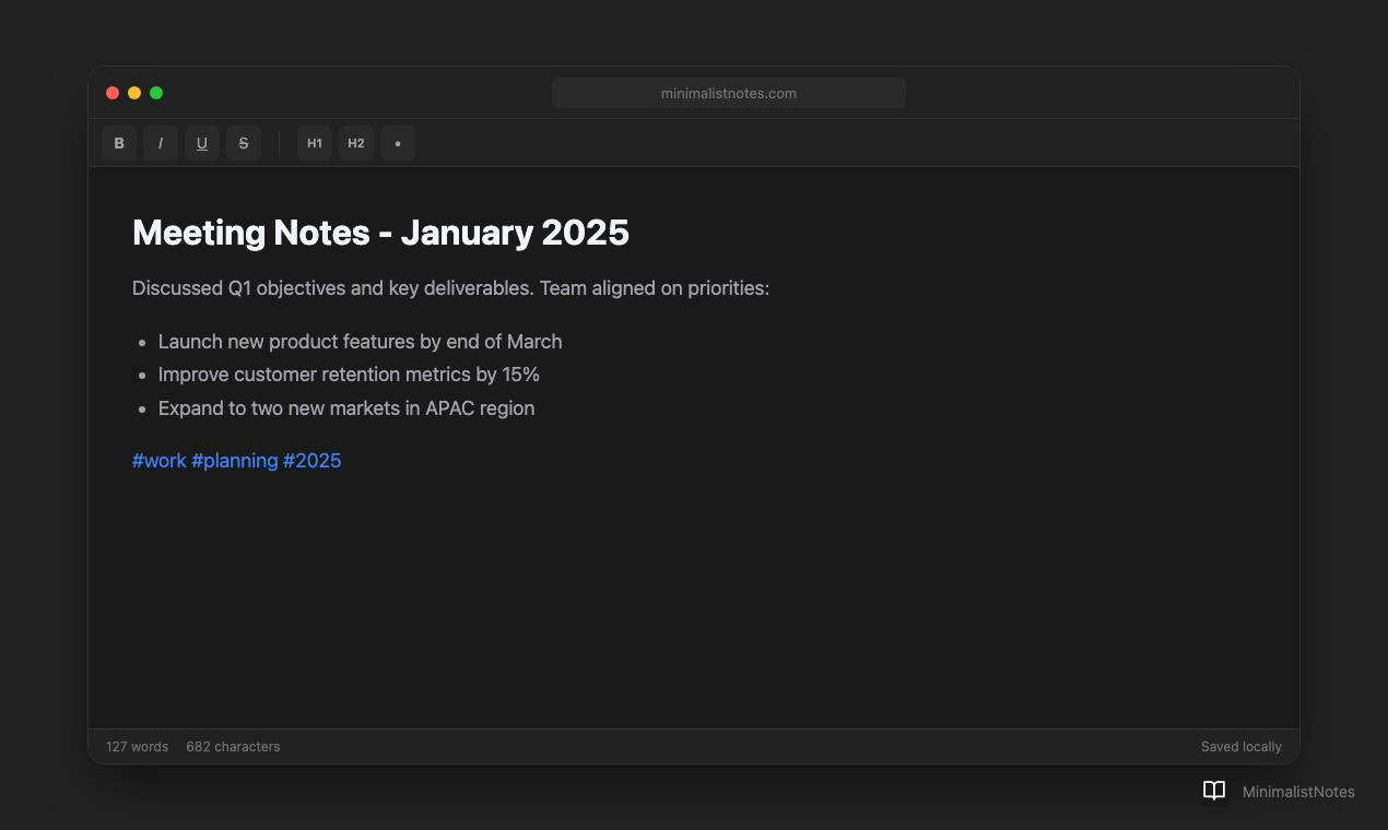 MinimalistNotes gallery image