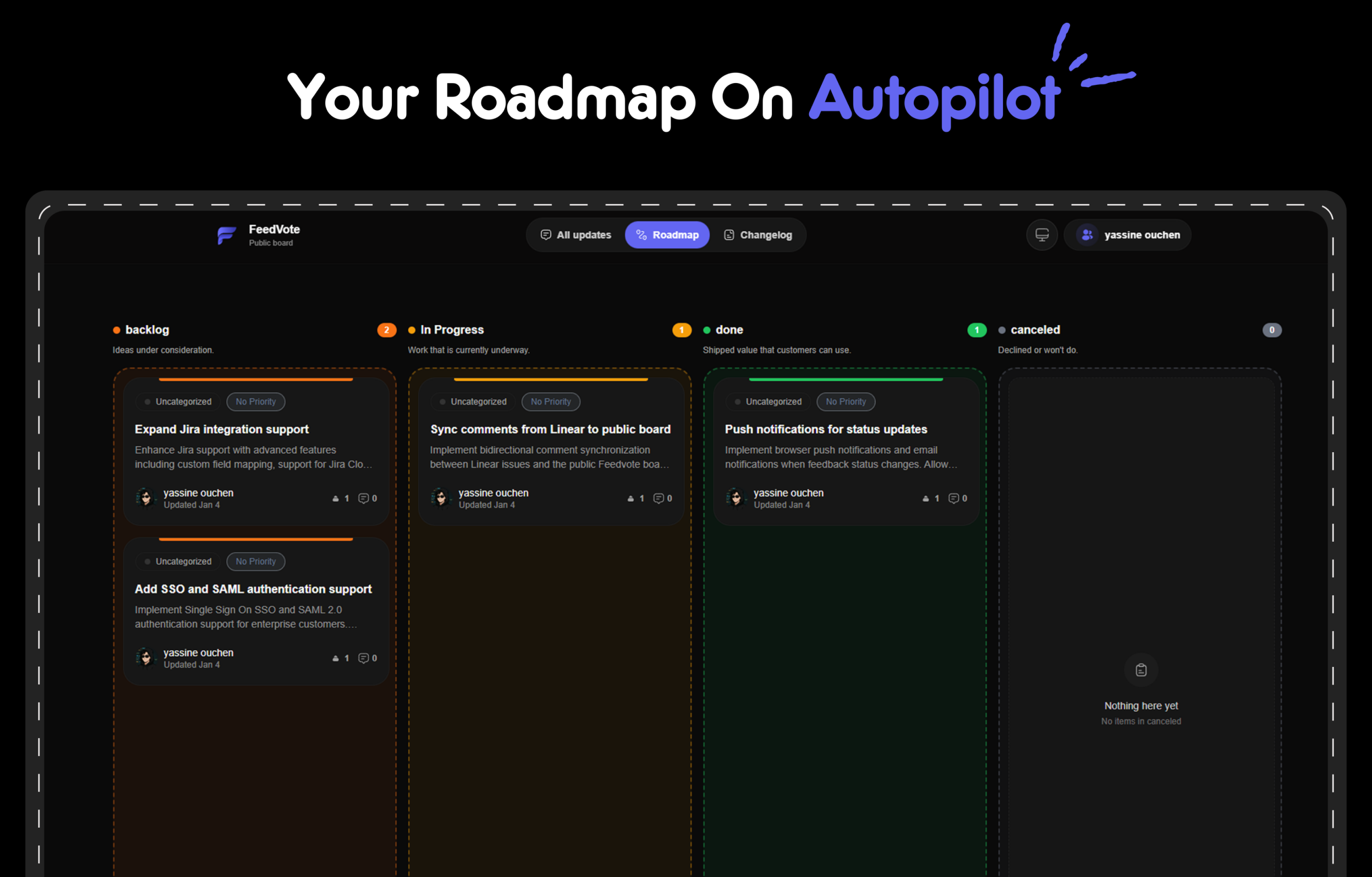 Feedvote - Screenshot 2 showing product features and functionality