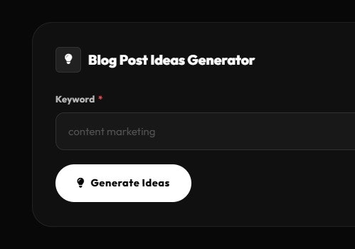 Blog Post Ideas Generator