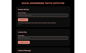 Social Engineering Tactic Detector AI gallery image