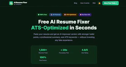 AI Resume Fixer by ToolifyGen gallery image