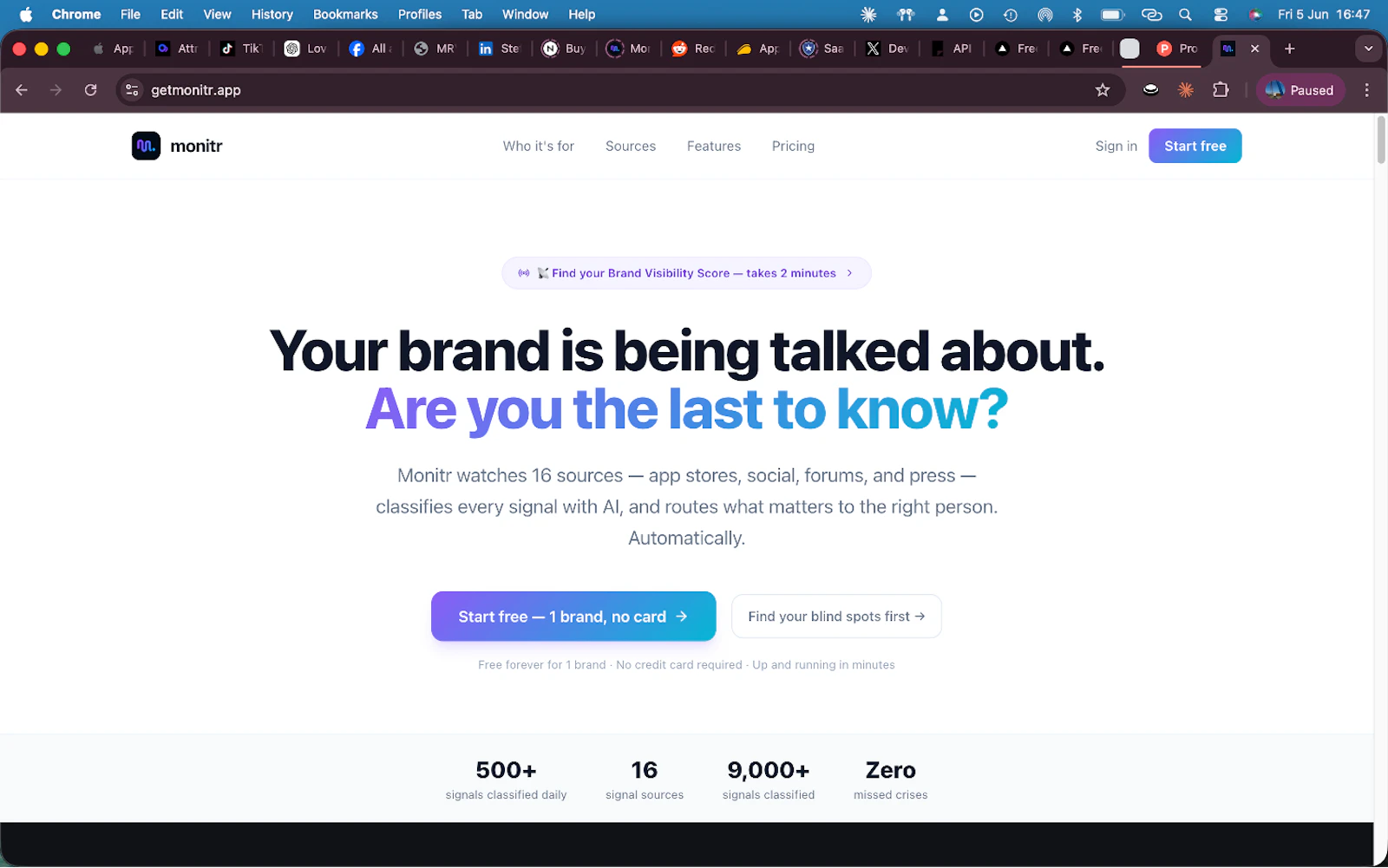 Monitr:Brand Monitoring SaaS Platform screenshot 1
