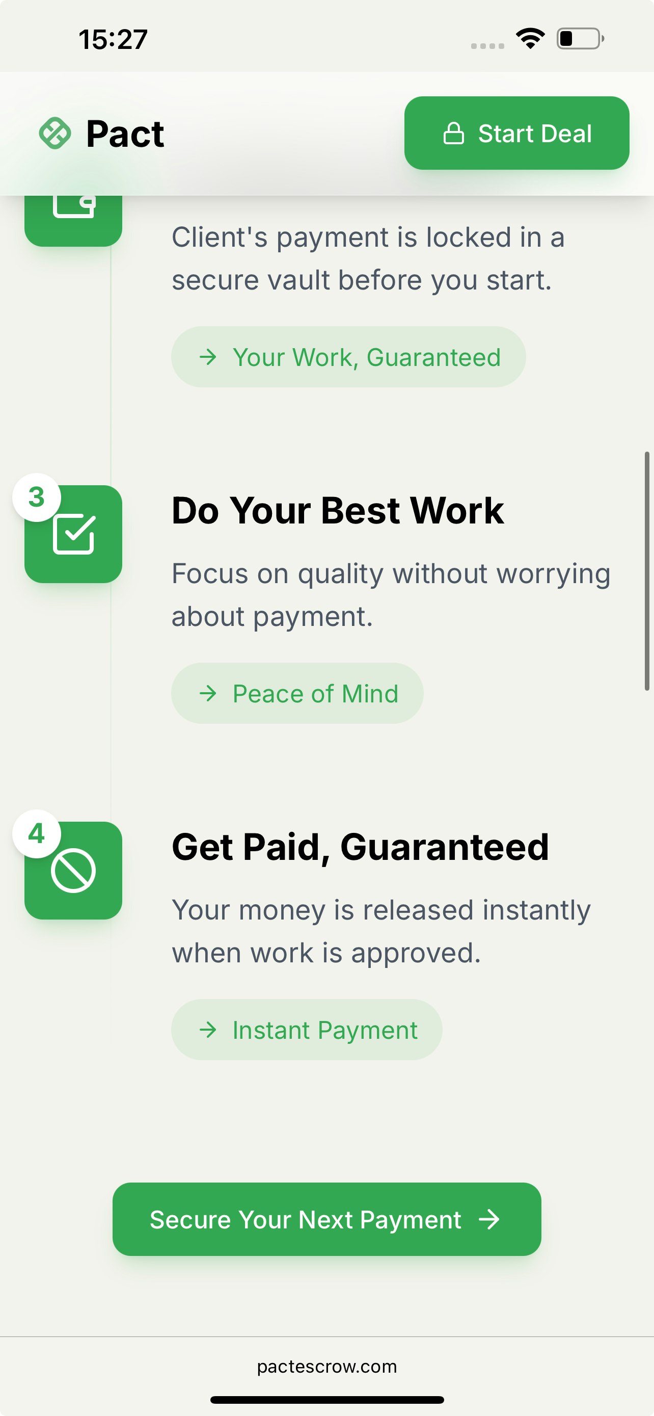 Pact freelance deals - Hey freelancers!Word betaald voor DM -deals met vertrouwen. media 3