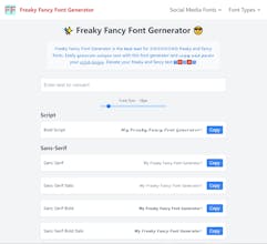 โจ Freaky Fancy Font Gernerator ๐ gallery image