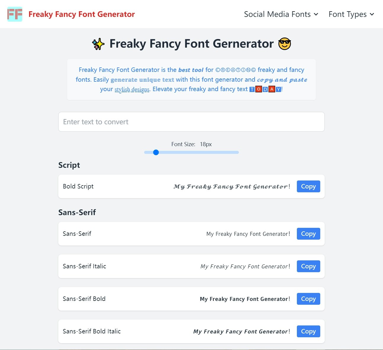 ✨ Freaky Fancy Font Generator 😎 Medien 1